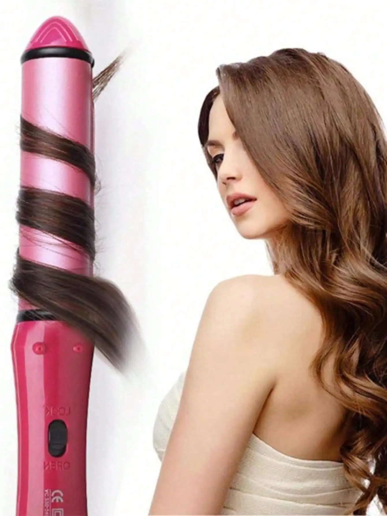 2 in 1 smart tempered hair straightener for women adjustable electric curler