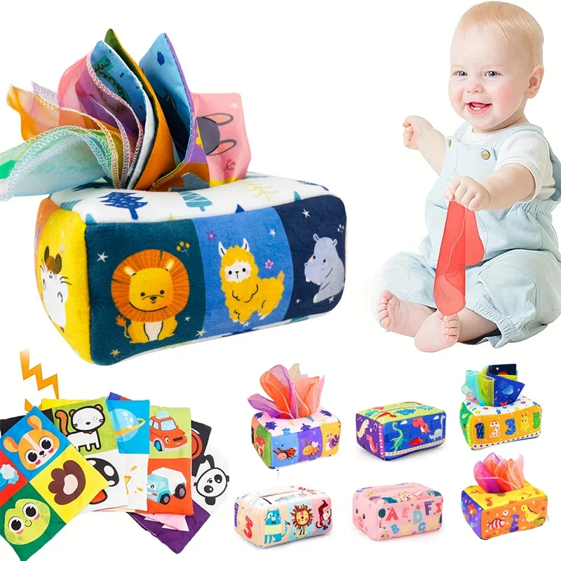 Baby Montessori Speelgoed, Magische Tissue Box, Educatieve Leeractiviteit Zintuiglijk Speelgoed Voor Kinderen Vinger Oefenen Druk Bord Baby Spel - afbeelding 2