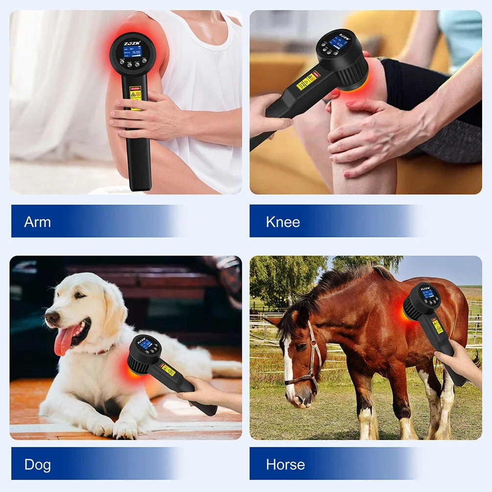 ZJZK 105W Medical Grade Super Pulse 905nm Class 4 Laser Therapy for Human Horse Osteoarthritis Neuropathic Pain Inflammation