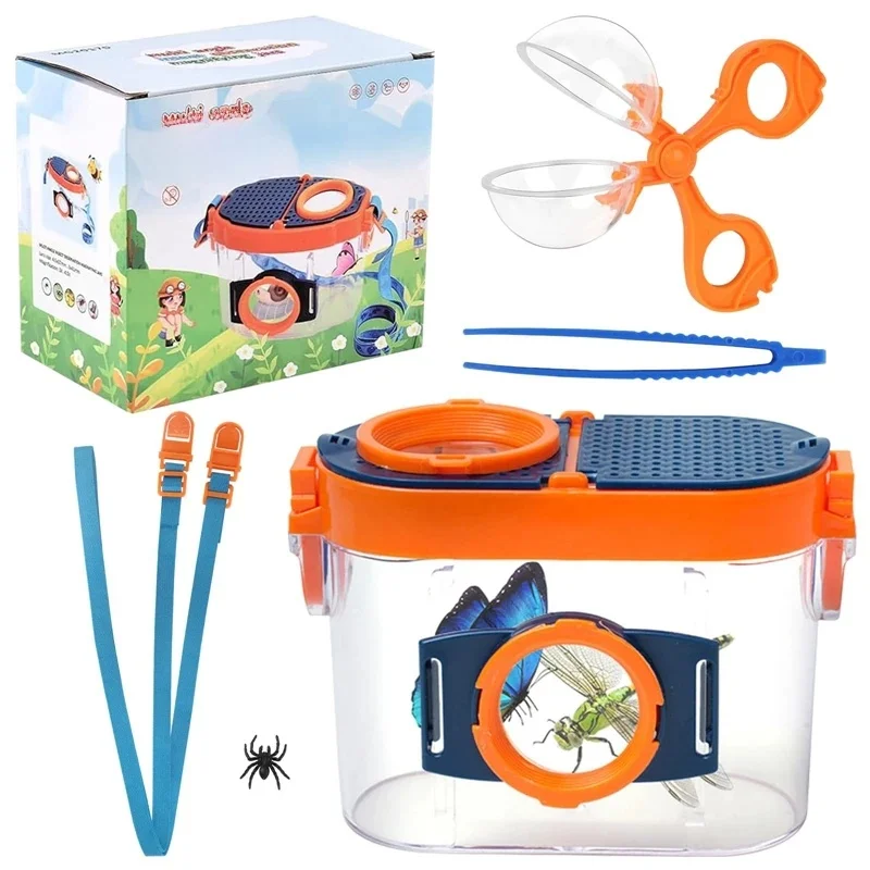 Visionneuse d'insectes pour enfants, boîte à insectes en plein air, loupe, Kit d'observation, Cage attrape-insectes, Science, outils d'exploration de la Nature, jouet éducatif