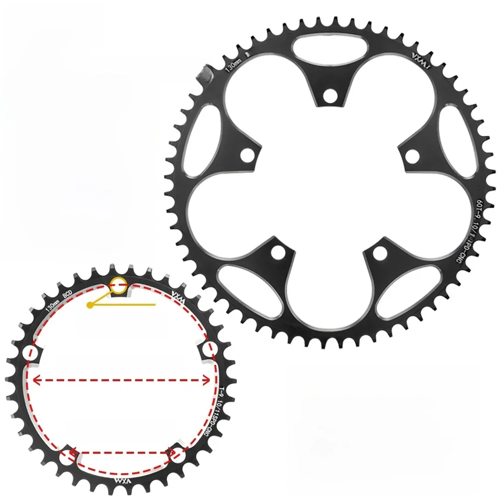 AliExpress VXM Road Bicycle Folding Bike 130BCD Crank Aluminum Narrow Wide Chainring 38 42 48 52 60T Chainwheel Disc Sprocket Tooth Single