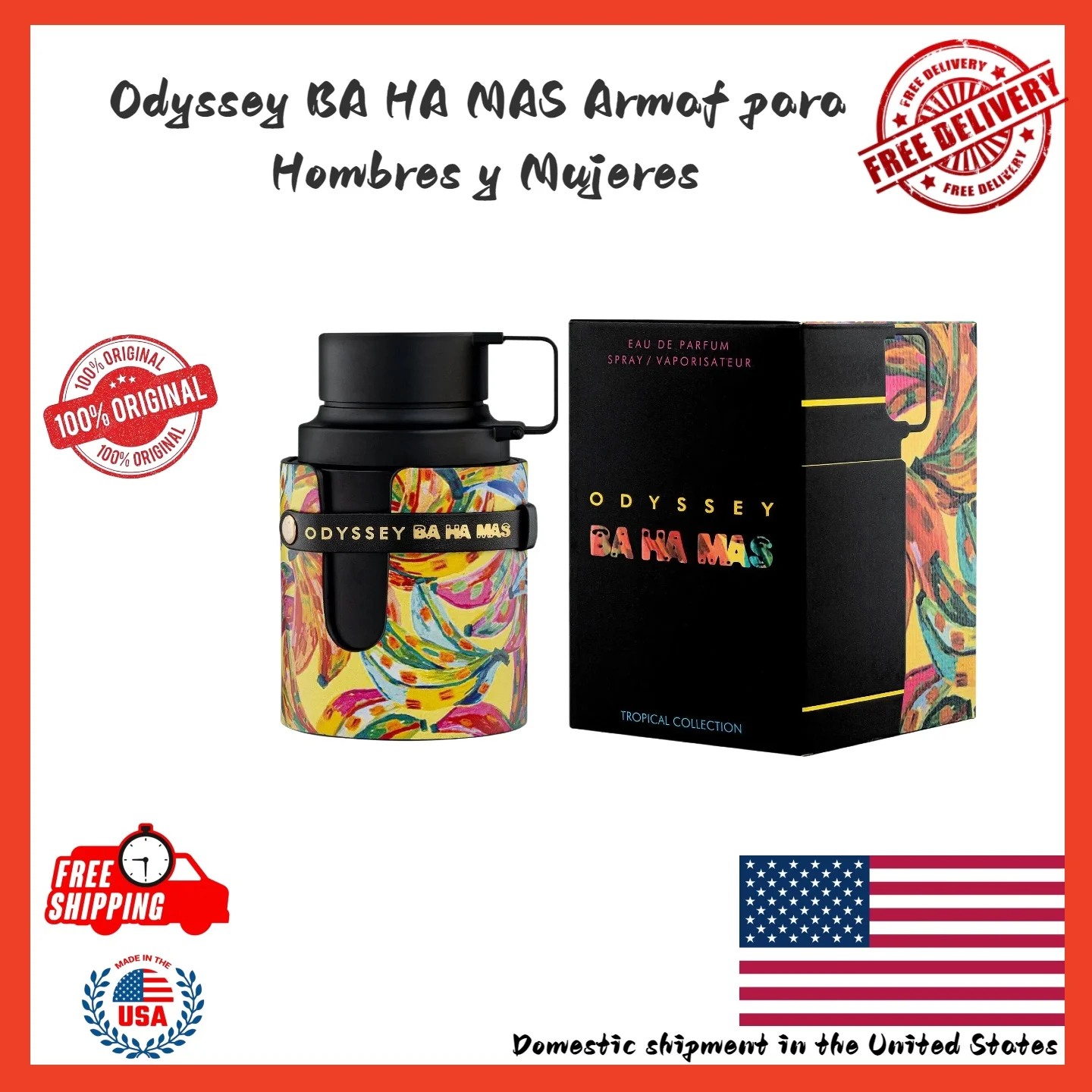 

Armaf Odyssey Ba Ha Mas by Armaf Eau De Parfum Spray 3.4 oz / e 100 ml Luxury perfume a birthday or Valentine's Day gift