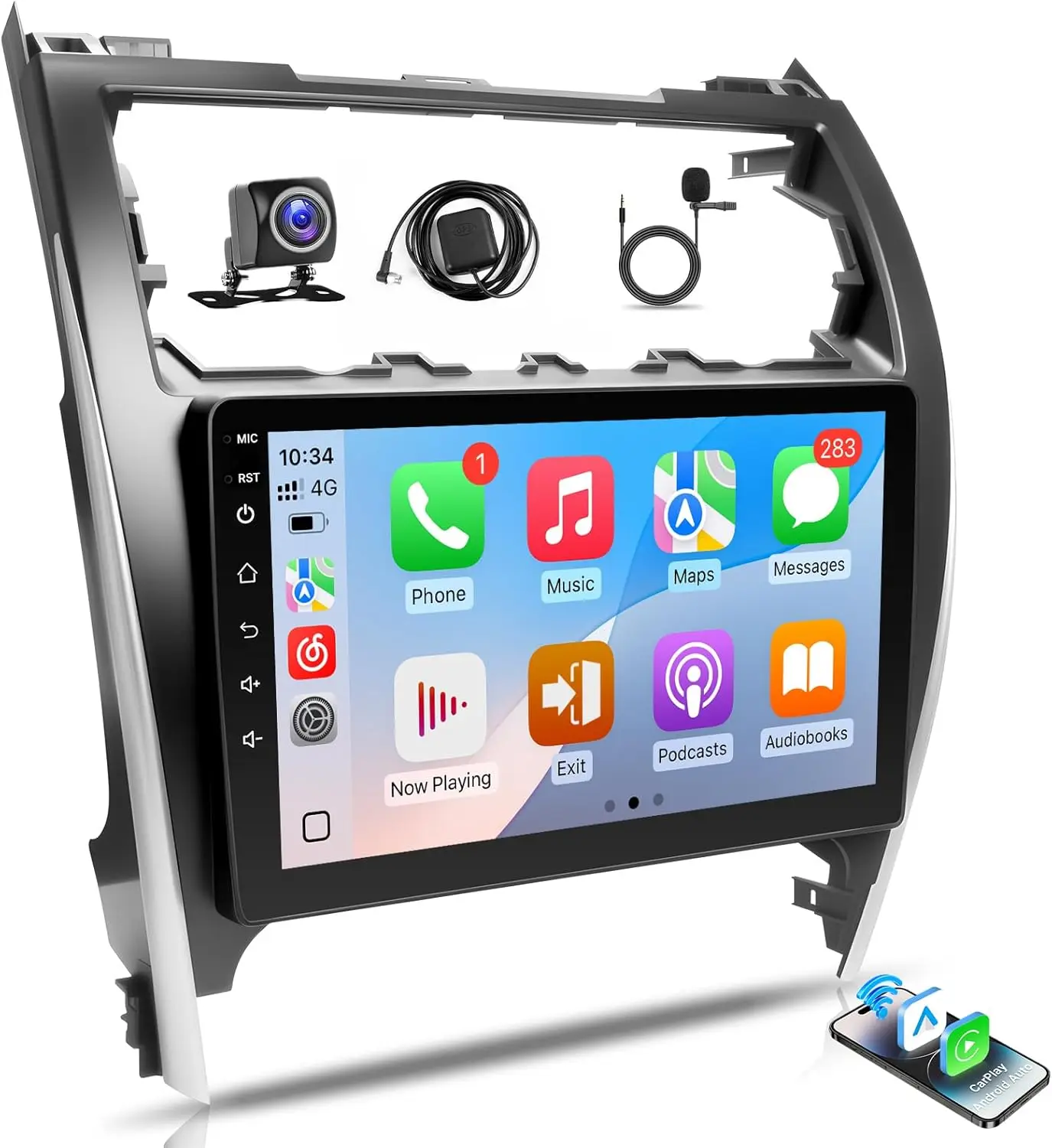 

10,1-дюймовый IPS-экран с сенсорным управлением, Android-радио с Carplay, Android Auto, Mirrorlink, GPS-навигацией, Bluetooth 5.1, Wi-Fi 5G, FM, HiFi, DSP