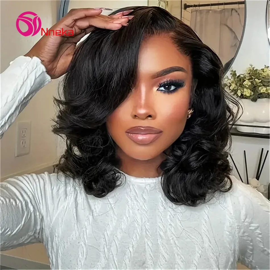 

Body Wave 13x6 Lace Frontal Wig Human Hair Short Bob Wig 13x4 HD Lace Front Wig Brazilian Remy Hair For Women