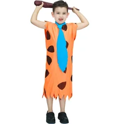 Kids Caveman Costume Historic Cave man Stone age Halloween Costumes for Boy Stone Age Caveboy Halloween Costumes