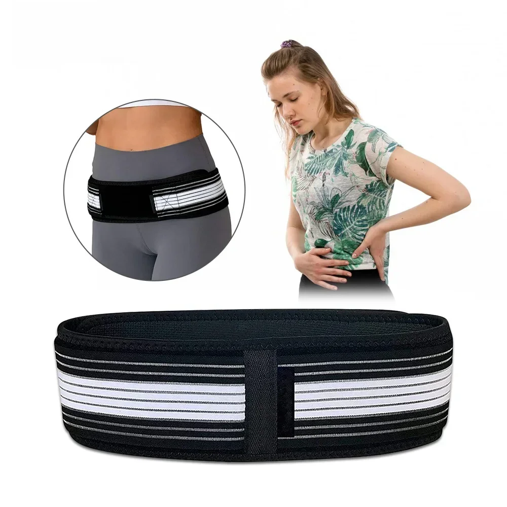 Ceinture de bassin taille sacroiliaque ceinture de hanche Si ceinture de soutien articulaire attelle de hanche pour soulager les sciatiques, le pelvien, le bas du dos, lombaire, sacral