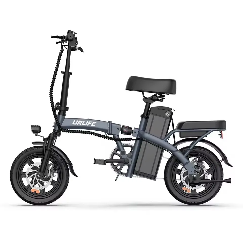 

F1L Adult Electric Bicycle 250W Motor Foldable Electric Bike 48V 7.5AH Battery 14 Inch Tires City Commuter E-Bike