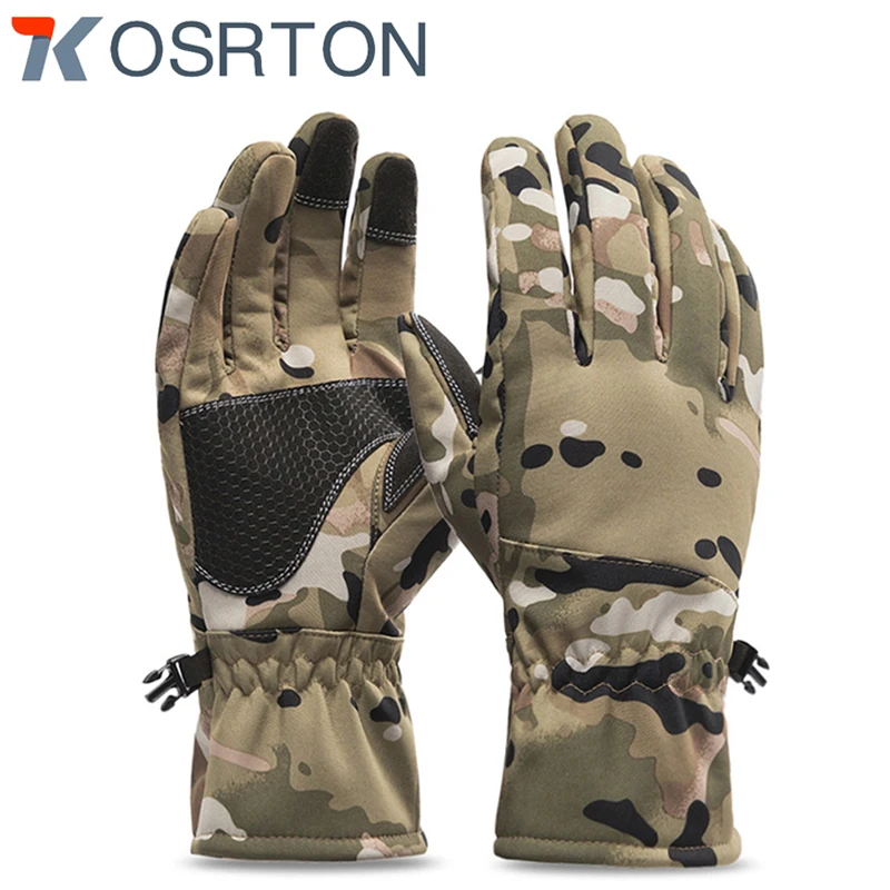 Winter Gloves Warm Waterproof Non-Slip Fishing Gloves Motorcycle Gloves Winter Camo Hunting Ski Camping Gloves