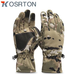 Luvas de inverno quente à prova dnon água antiderrapante luvas de pesca da motocicleta luvas de inverno camo caça esqui luvas de acampamento