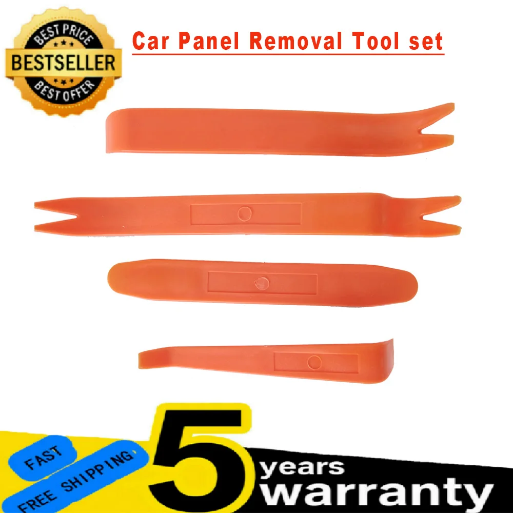 

4Pcs/Set Car Panel Removal Tools Plastic Pry Refitting Sets Door Clip Trim Dash Radio Audio Refit Kit Universal Repair Tools