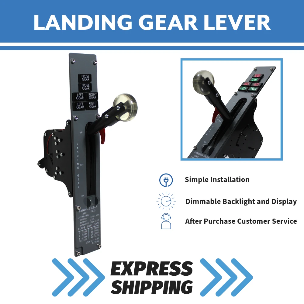 ボート737 737ng 737ngxオーガンギアレバー1個p3d X-PLANE 11フライトシミュレーターコーピットパネル