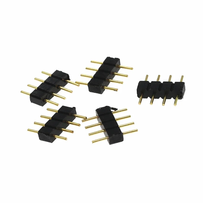 10 sztuk RGB złącze Led DIP 4Pins wiersz igły męskie głowy lub 3528 2835 5050 RGB dioda LED RGBW złącze paska — zdjęcie 2