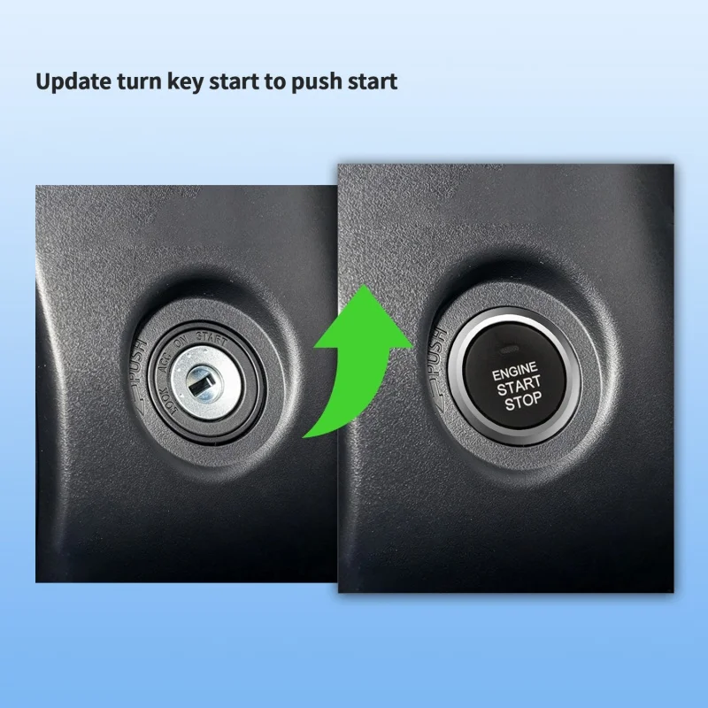 Good quality EASYGUARD universal push button start stop remote engine start optional push to start switch among ACC ON OFF