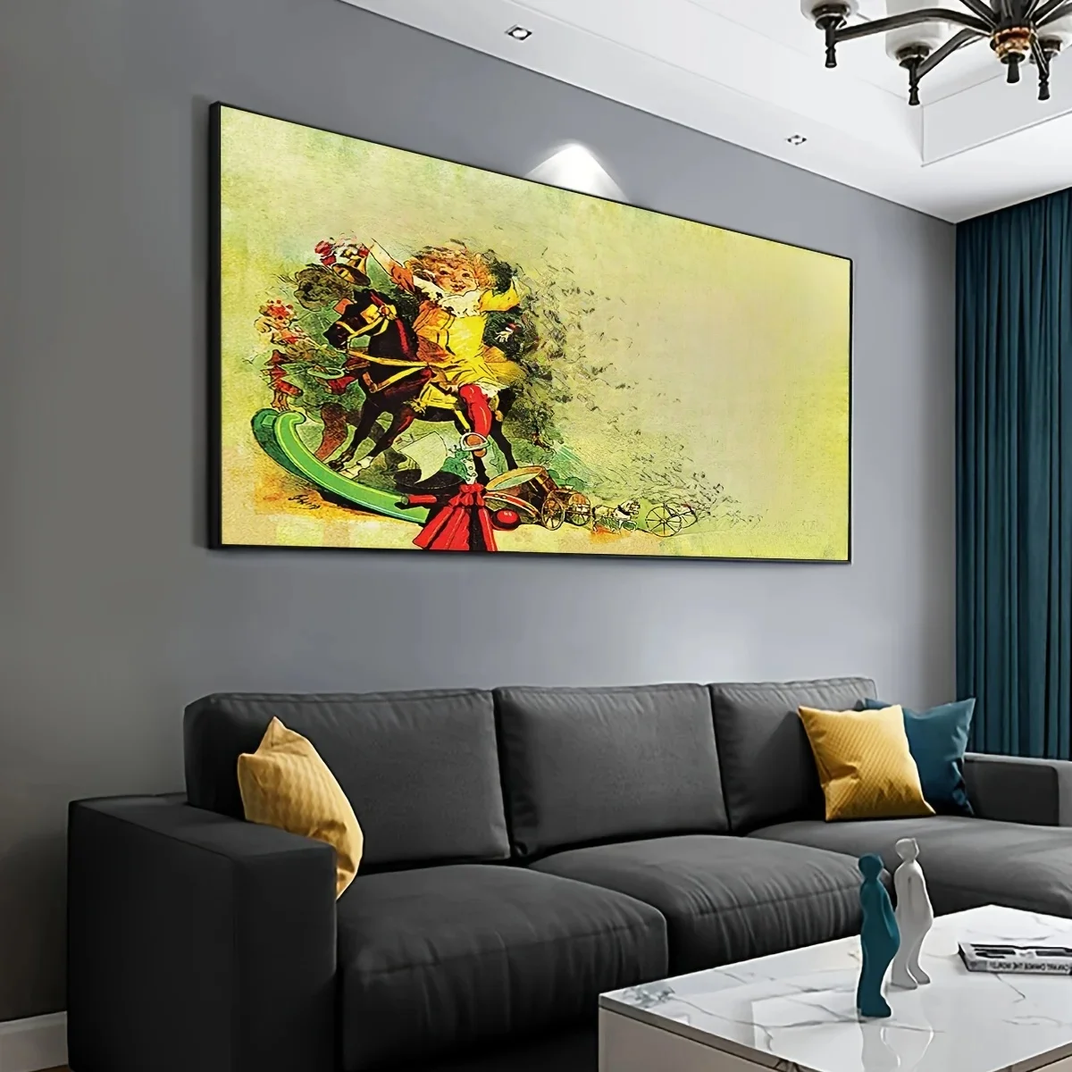 Affiche en toile d'inspiration vintage "Aux Buttes Chaumont", 1 pièce, charmante scène de parc d'attractions, cadeau idéal pour les amis et la famille, Wa