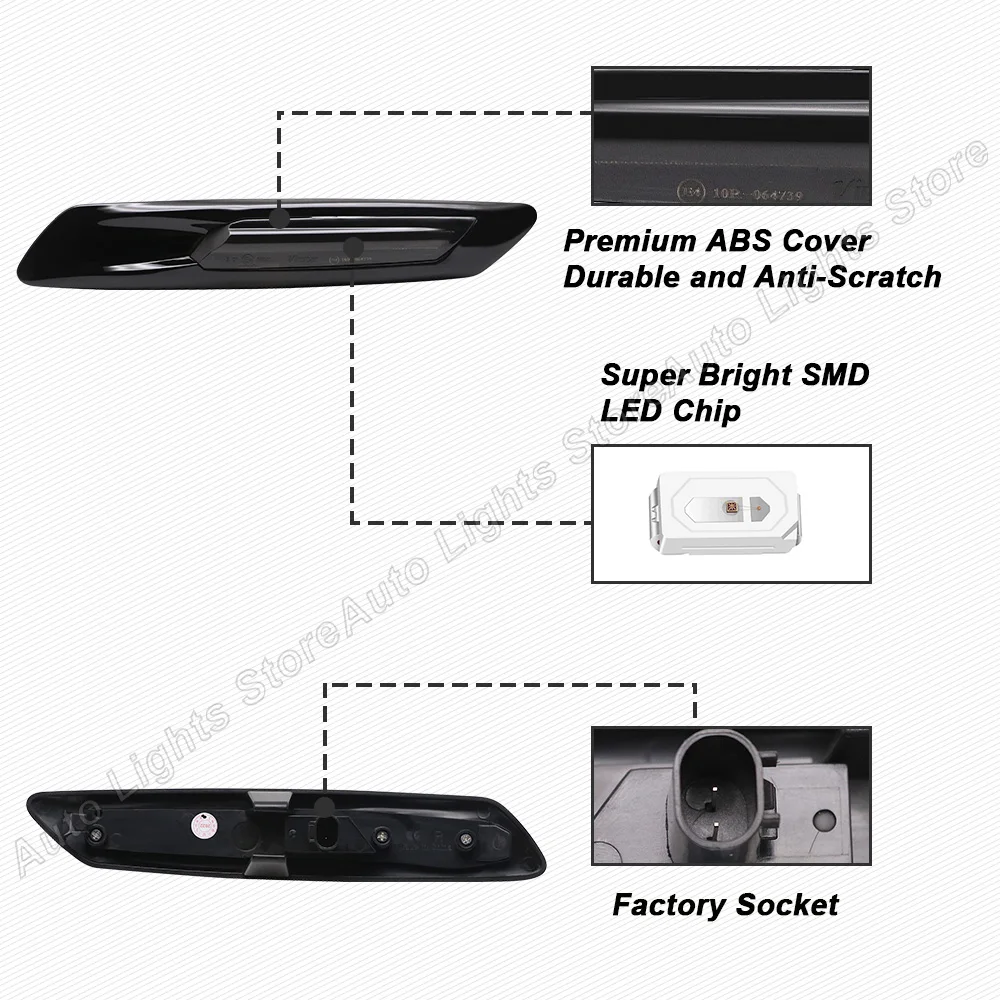 Dynamiczne światła sygnalizacyjne boczne LED sekwencyjne lampy sygnalizacyjne skrętu dla BMW serii 5 F10 F11 528i 528iX 535i 535iX 550i 550iX Hybrid