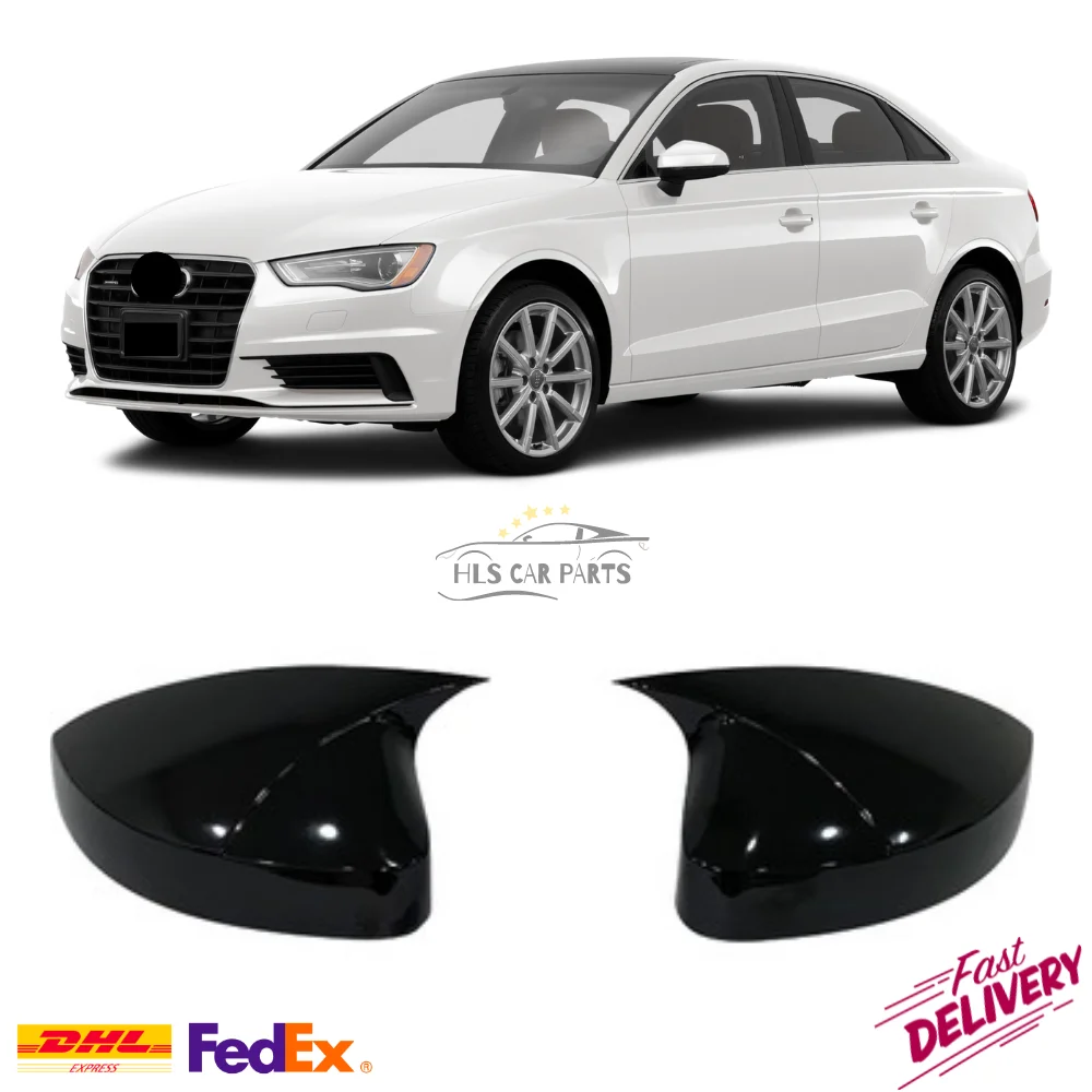 Mirror Cover for Audi A3 8V 2012-2016 Car Accessories RS RS3 S-Line Shiny Piano Black Tuning Auto Sport Design Body