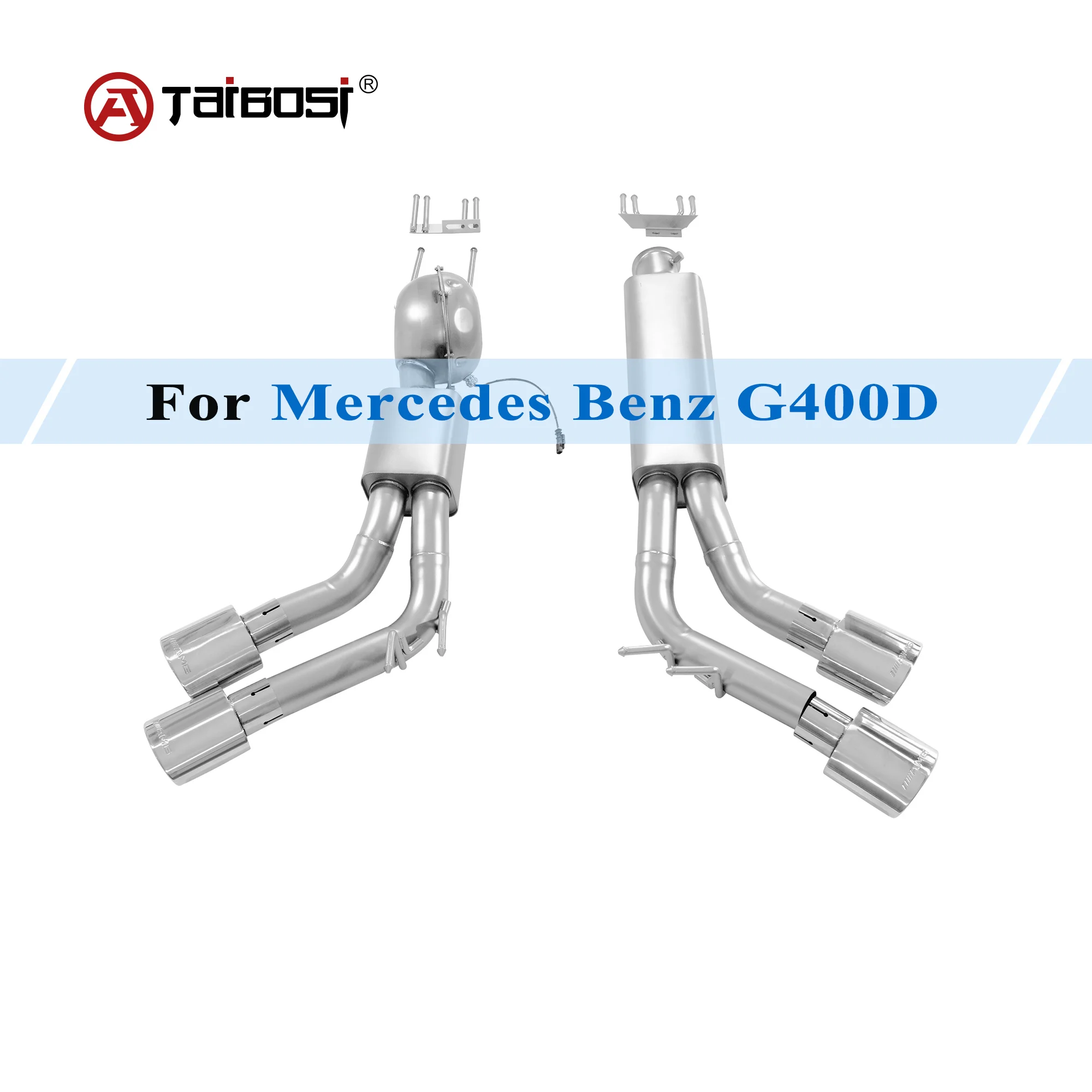 Electronic Exhaust System for Mercedes Benz G400D with Active Sound Booster Single Loudspeaker System Muffler AMG Tailpipe