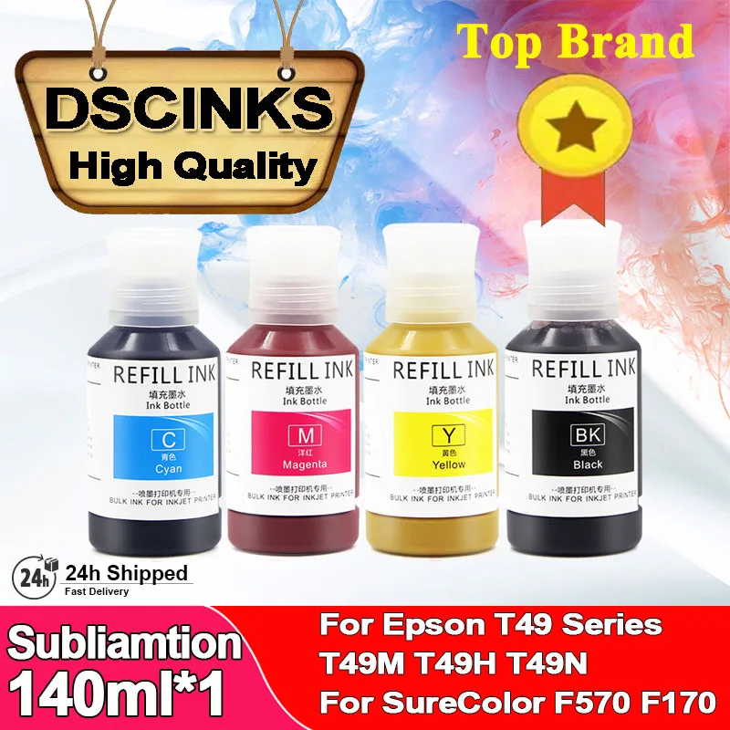 1PC 140ml T49M1 T49M2 T49M3 T49M4 Sublimation ink for Epson SC-F100 F170 F150 F160 F500 F550 F570 F530 T3170X T3180D T3180N T49N