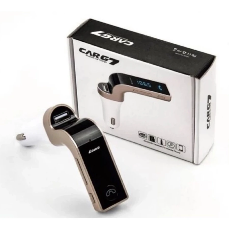 Transmissor Fm Carg7 Fm Card Bluetooth Car Charger Micro Sd