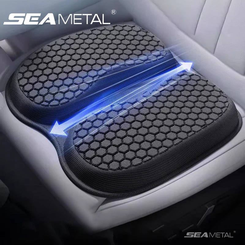 SEAMETAL Gel Car Seat Cushion Summer Breathable Cooling Seat Cushion Ergonomics Absorb Pressure Universal for Car/Office/Home