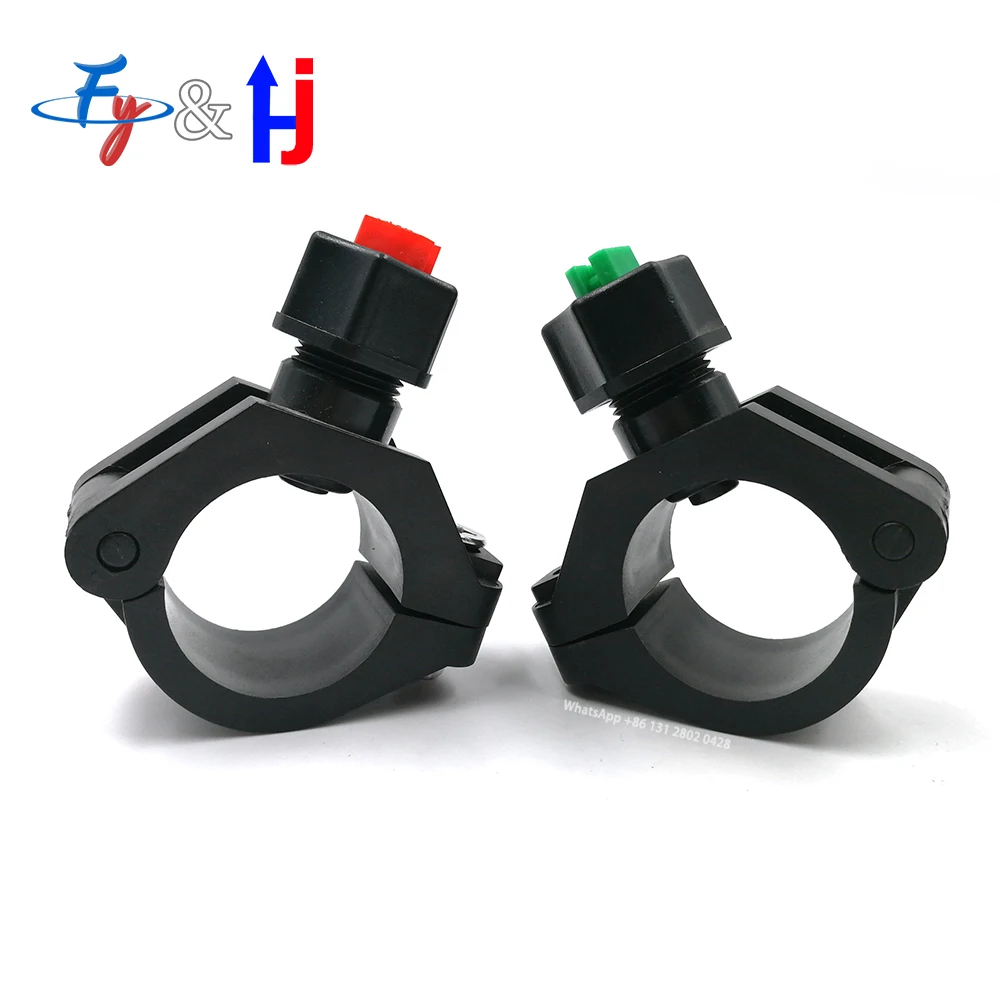 Plastic Eyelet Clip Nozzle, Pipe Clamp Holders, Fat Fan Spray, Quick Release, Agricultural Water Jet Irrigation Nozzle