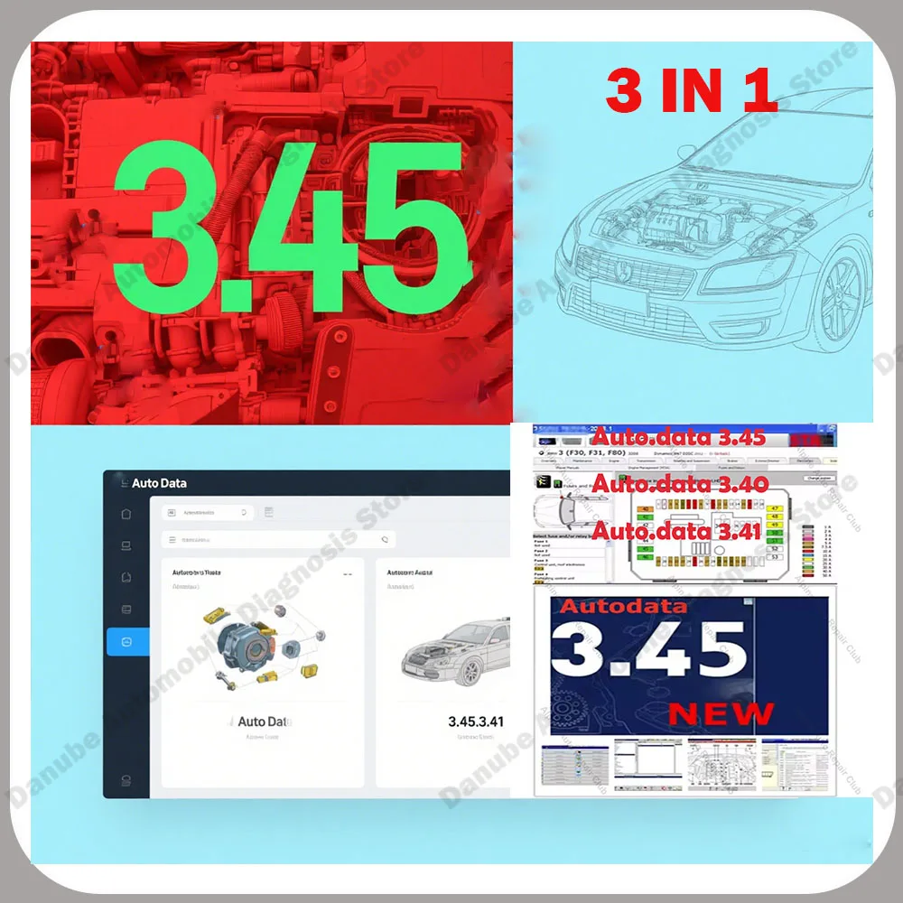 Autodata 3.45/3.41/3.40 Car Repair Diagnosis Software Multi-Language Wiring Diagrams Data Auto Repair Tool for Vehicle Maintenan