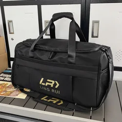 Durable nylon gym bag large capacity waterproof travel duffel for men and women