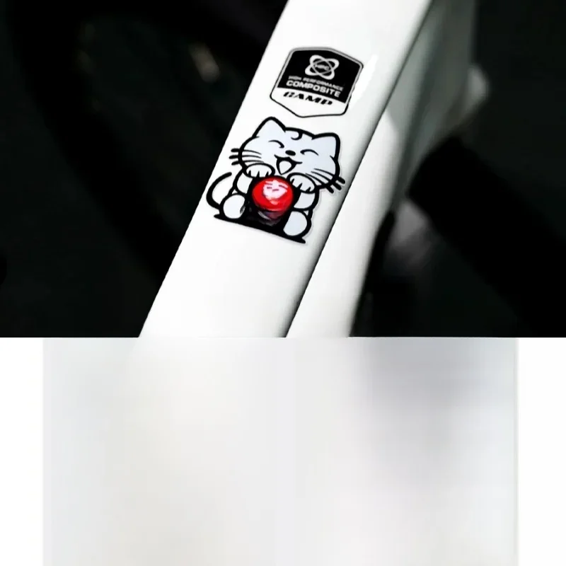 AliExpress 2PCS Lucky Fortune Cat JDM Bicycle Frame Stickers Waterproof MTB Bike Top Tube Durable Vinyl Decals Moto Decoration accessories