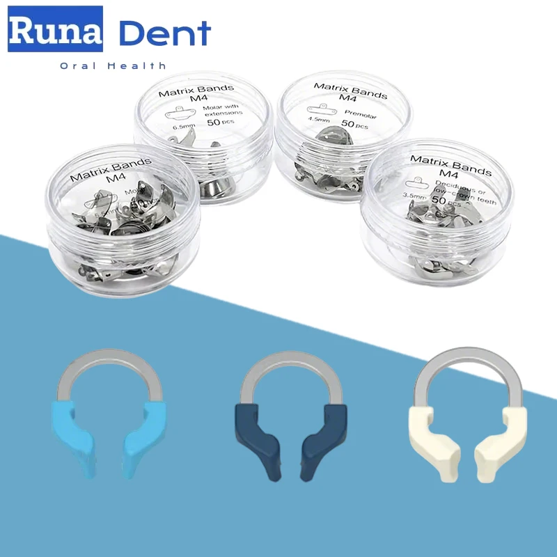

3-4pcs Dental Sectional Matrix Band Kit NiTi Clamping Ring Universal Narrow for Molar Restoration Dentist Tools