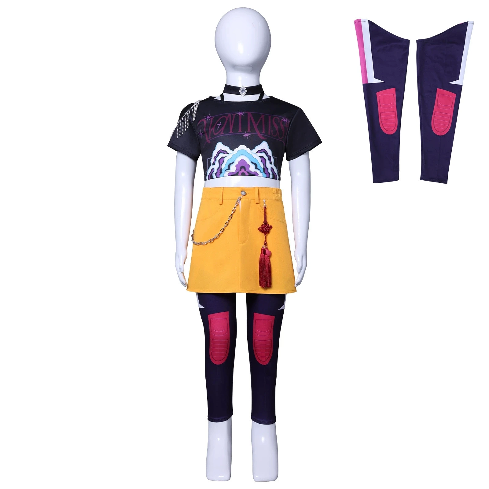 Kpop شيطان الصيادين رومي زوي ميرا تأثيري هنتركس زي فتاة الملابس مجموعة المعبود لعب الأدوار هالوين كرنفال حفلة سترة البدلة