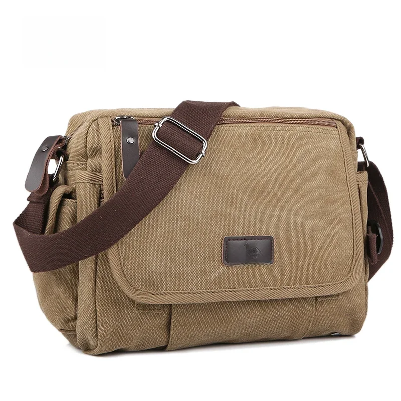 Wielofunkcyjne torby na co dzień Messenger mężczyźni płótno wypoczynek męskie torby na ramię Vintage mała torba typu Crossbody torba na ramię dla mężczyzn — zdjęcie 2