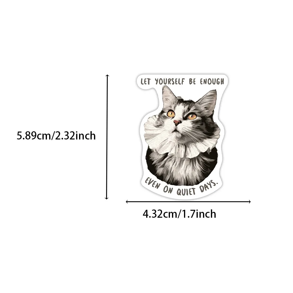 50개 중세 동물 문구 그래피티 스티커 장식용 기타 가방 DIY 휴대폰 케이스 노트북 방수 스티커