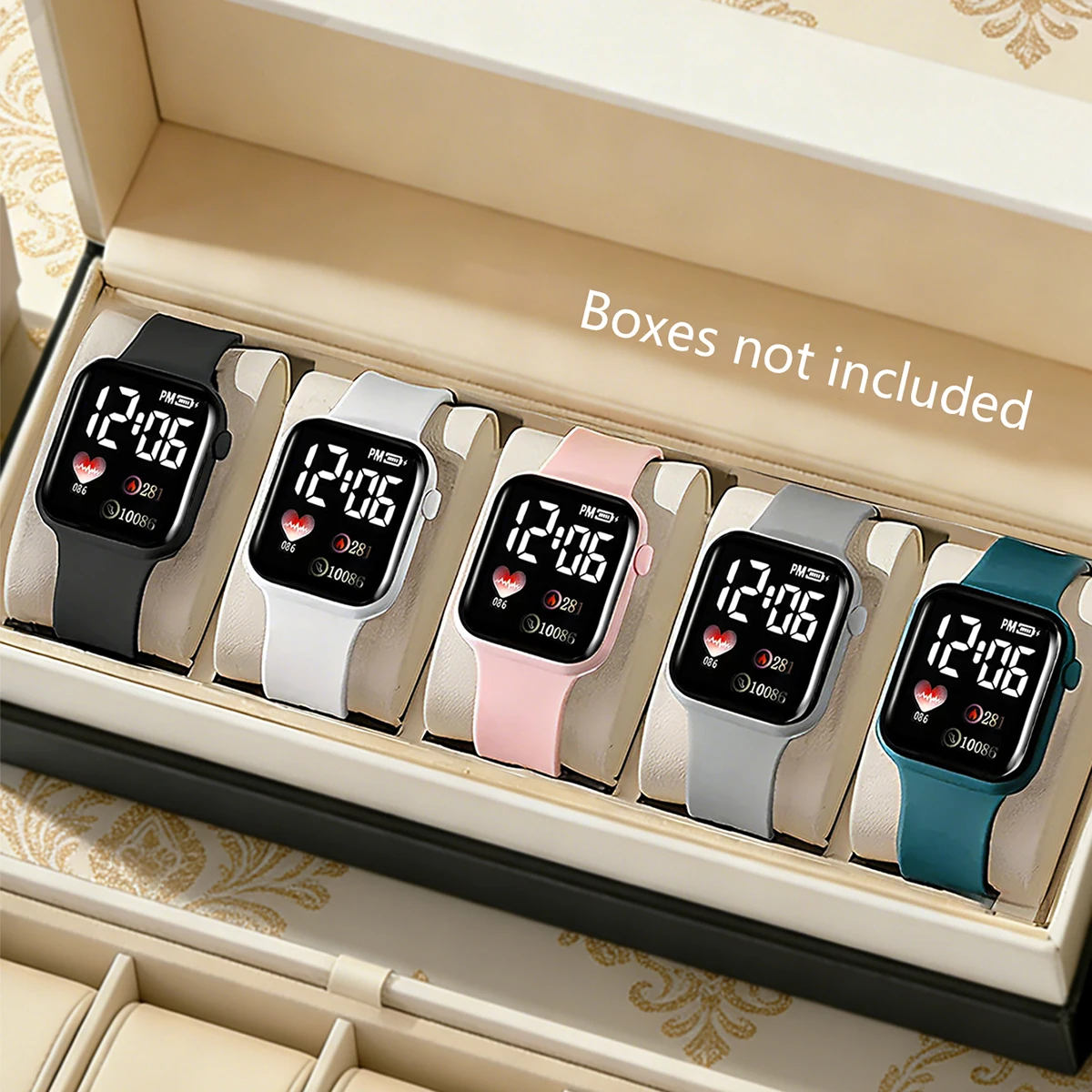 20-Piece Set of Children's Electronic Watches with Led Time Display, Non-Smart Features, Exquisite Birthday Gift for Girls/Boys