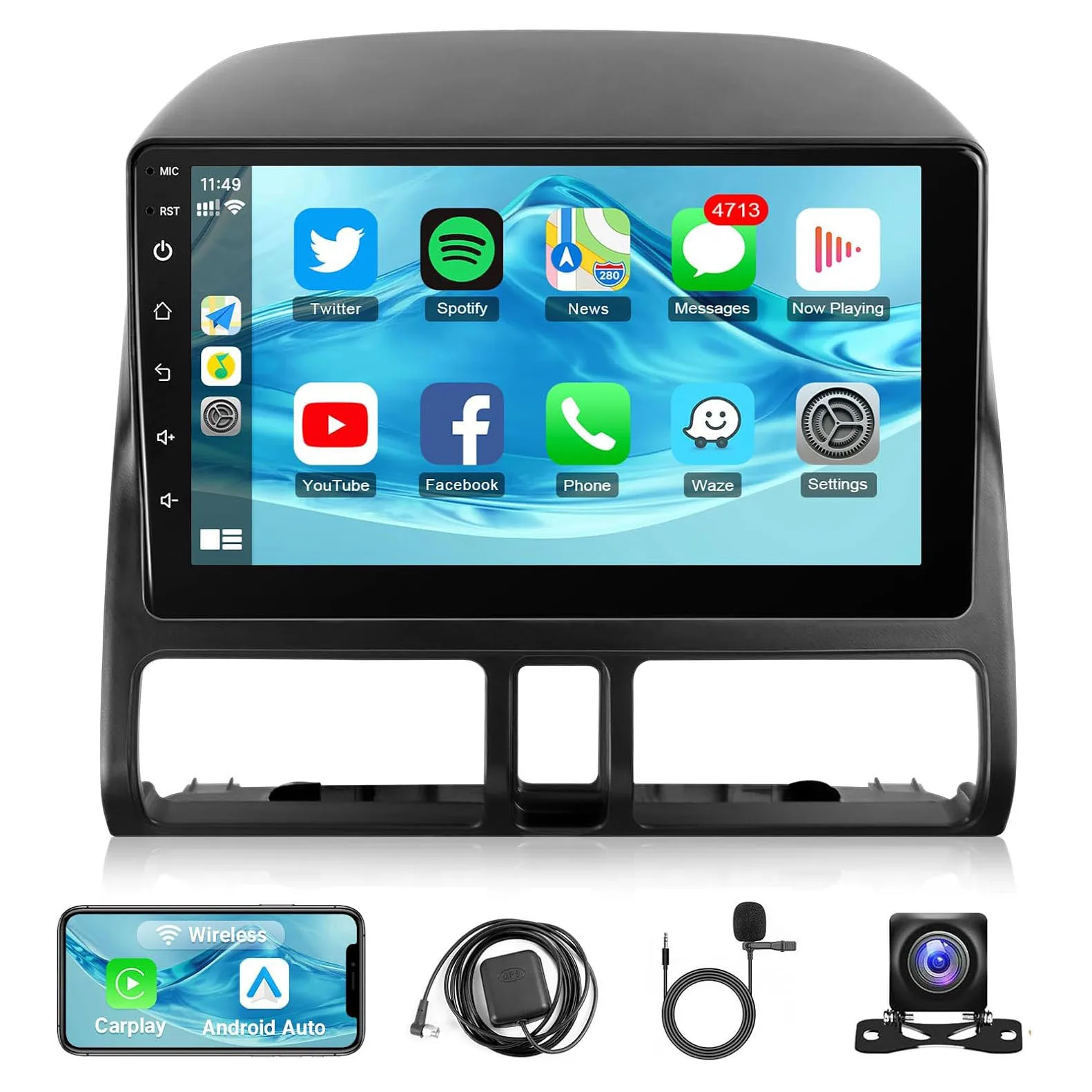 

Автомагнитола Android для Honda CRV 2002-2006, 9-дюймовый сенсорный экран для CRV с Carplay/Android Auto/Bluetooth