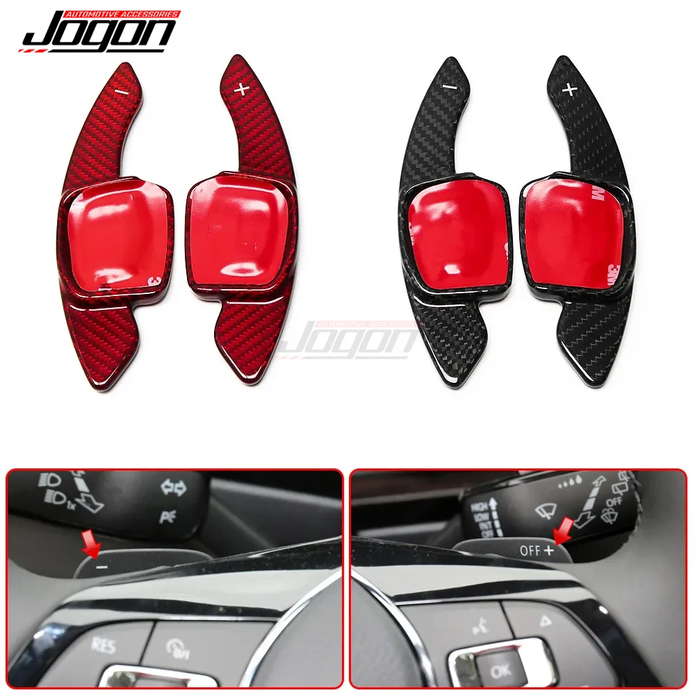 

For Volkswagen Golf 8 GTE GTI GTD R 2019-2021 Car Carbon Fiber Steering Wheel Paddle Shifters Extension Interior Modifications