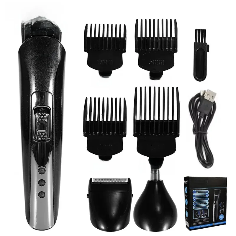Kemei KM-1506 3-in-1 elektrische tondeuse USB-oplaadscheerapparaat Oplaadbare neushaartrimmer Professionele scheermachine - afbeelding 2