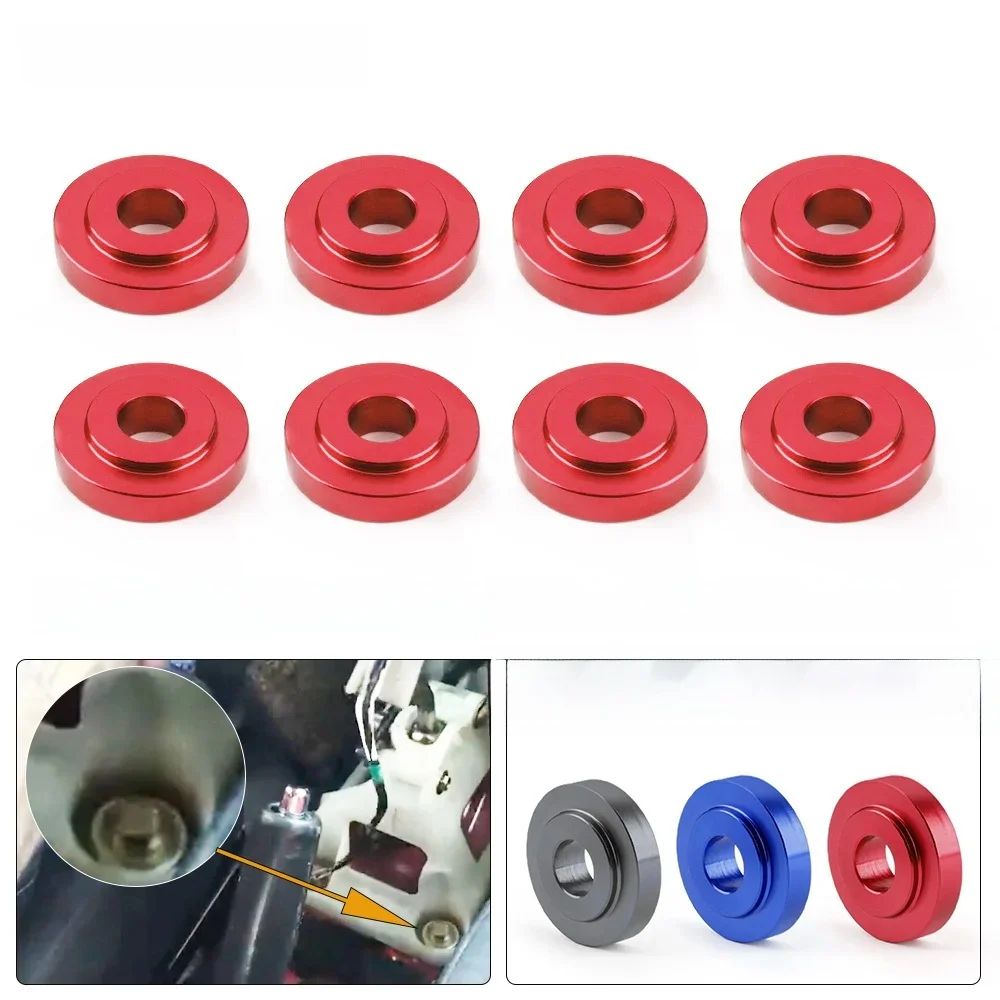 Bague d'étanchéité en aluminium pour bouton de changement de vitesse de voiture, adaptée à Honda Civic 2002 2003 2004-2005 Acura RSX Type 2002-2006, 8 pièces/ensemble