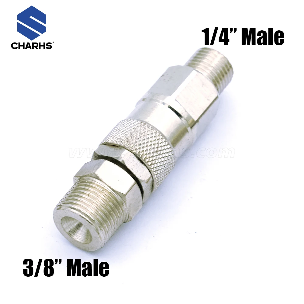 

Hose Swivel Fitting 1/4"M-3/8"M NPS Adaptor Straight Hose Swivel Connector