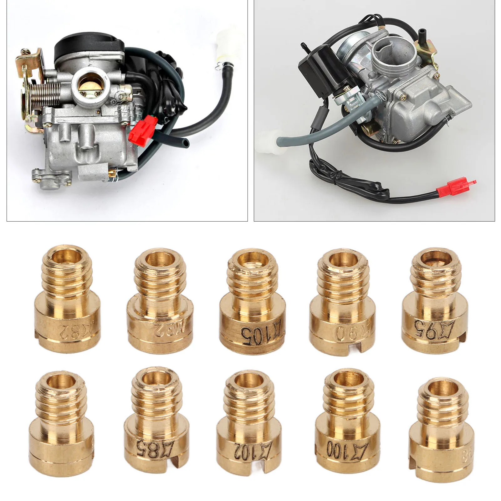 Pack of 10 Pieces 4mm 5mm Main Jet M4 M5 for GY6 50cc 139QMB PZ19 Keihin KOSO PWK Mikuni Keihin Carburetor