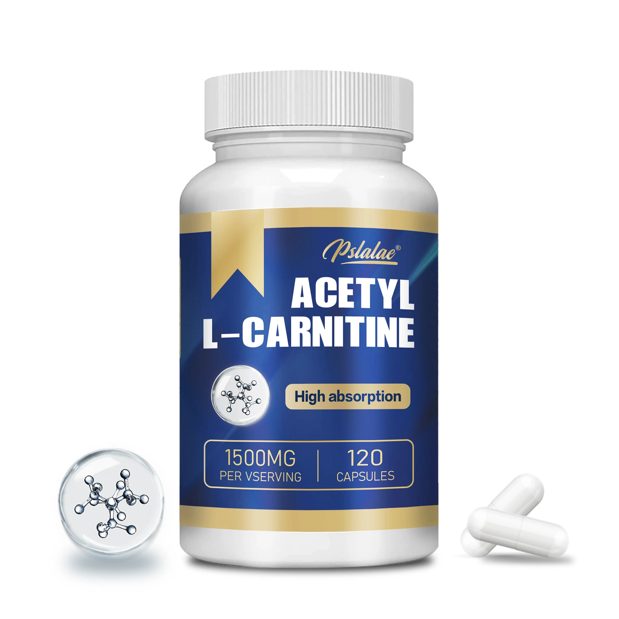 Acetyl L-Carnitine - Natural Energy Production, Promote Metabolic, Supports Memory and Concentration - 120 Capsules