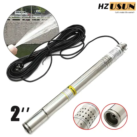 2Inch 0.5HP Stainless Steel Screw 100Ft Well Pump 220V/60Hz Submersible Deep Well Pump 50mm Bore Deep Well Pump Garden Home