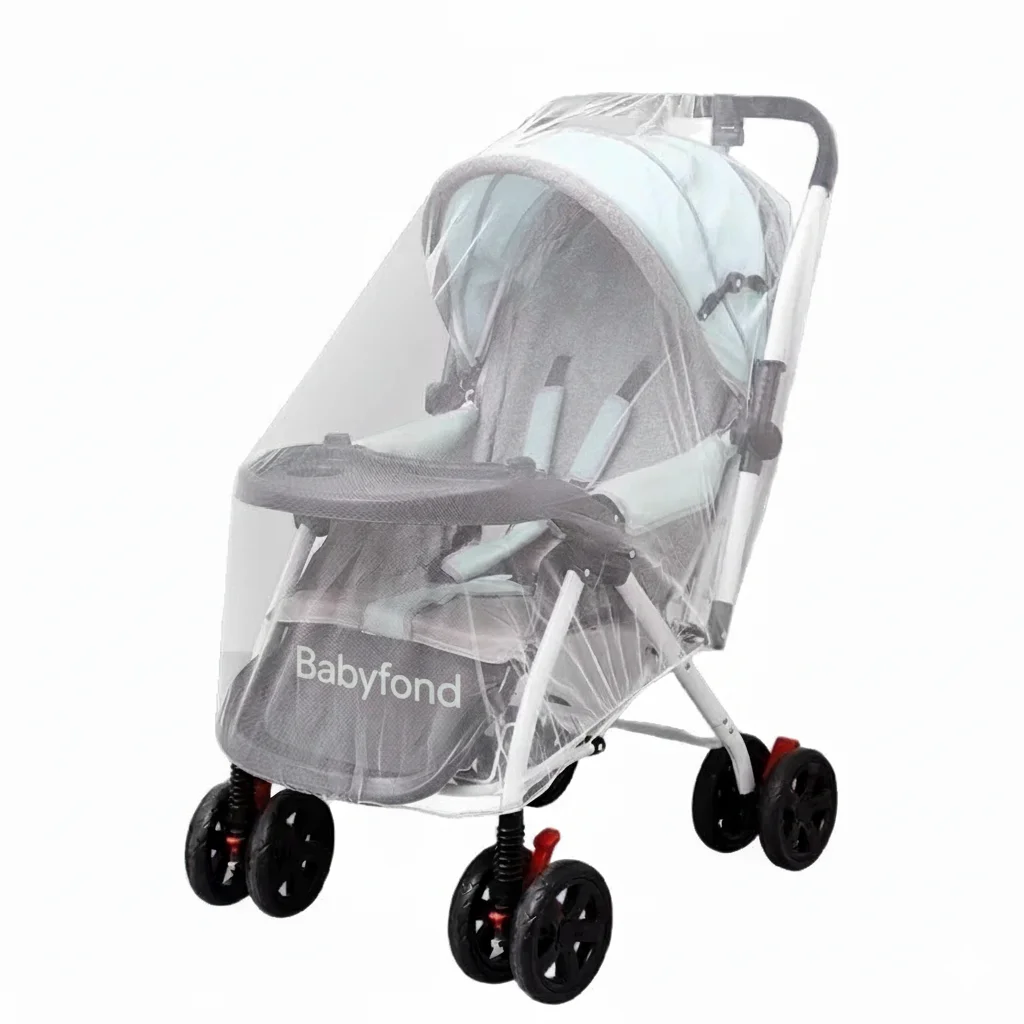 Babyfond Full-Coverage Universal Baby Stroller Mosquito Net Seamless Windproof & Mosquito-Proof Sun-Shading Cover Foldable