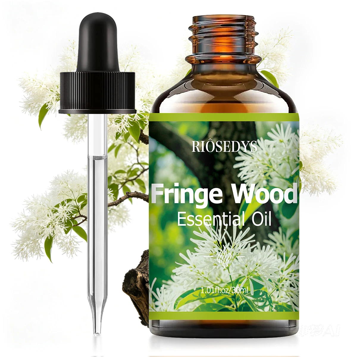 Fringe Wood Essential Oil, Warm Woody Fragrance Oil for Diffusers, DIY Crafts & Aromatherapy, Smooth and Sophisticated Aroma