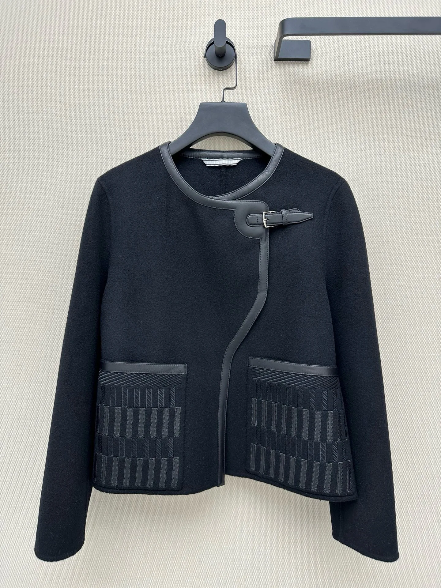 

Elegant minimal autumn women's double-sided cashmere overcoat