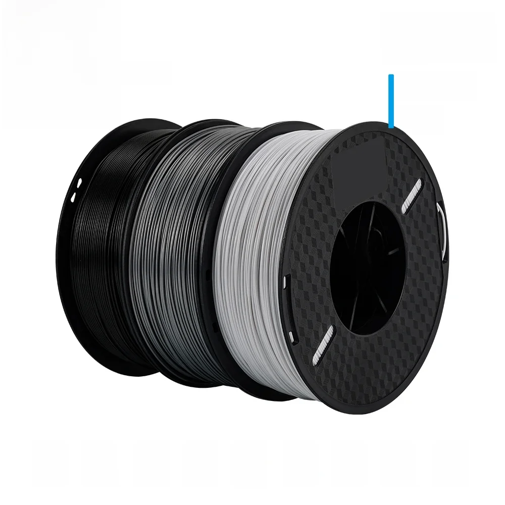KINGROON ABS Filament 1kg 1.75mm Hoge Sterkte Engineering ABS Kunststof voor 3D Printer, 3D Printmateriaal Zwart Wit Grijs - afbeelding 2