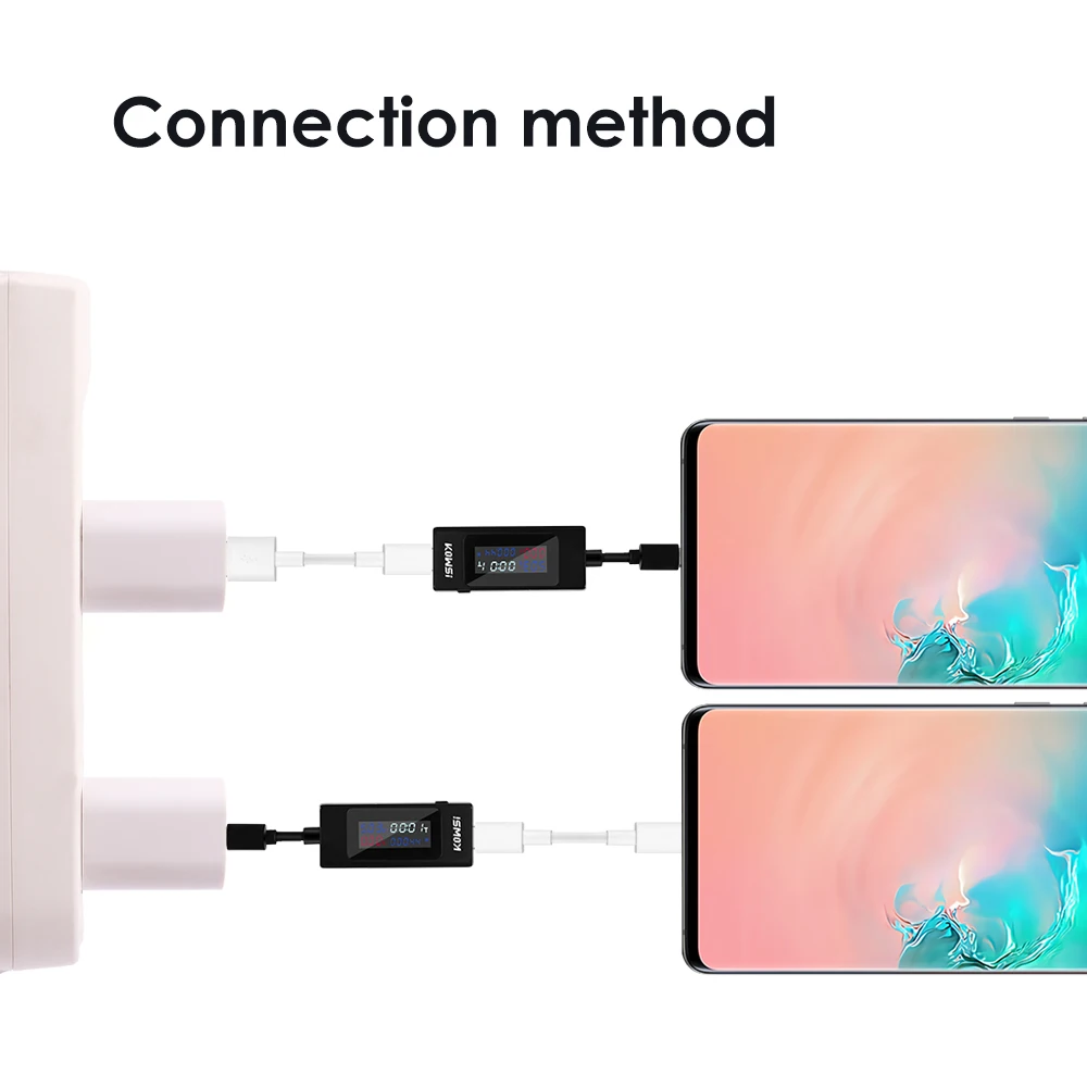 LCD USB Tester Type-c Current And Voltage Metter Ammeter Voltmeter Battery Capacity Tester 4V-30V Fast Charge for Mobile Phone