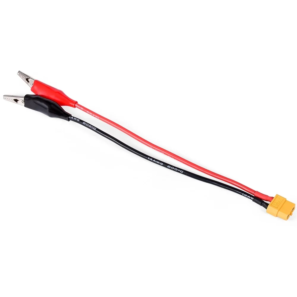 Câble de connecteur XT60, pinces crocodile RC pour chargeur SKYRC Pro, câble de chargeur moteur, outil de mesure de ligne d'exécution 14awg 20cm