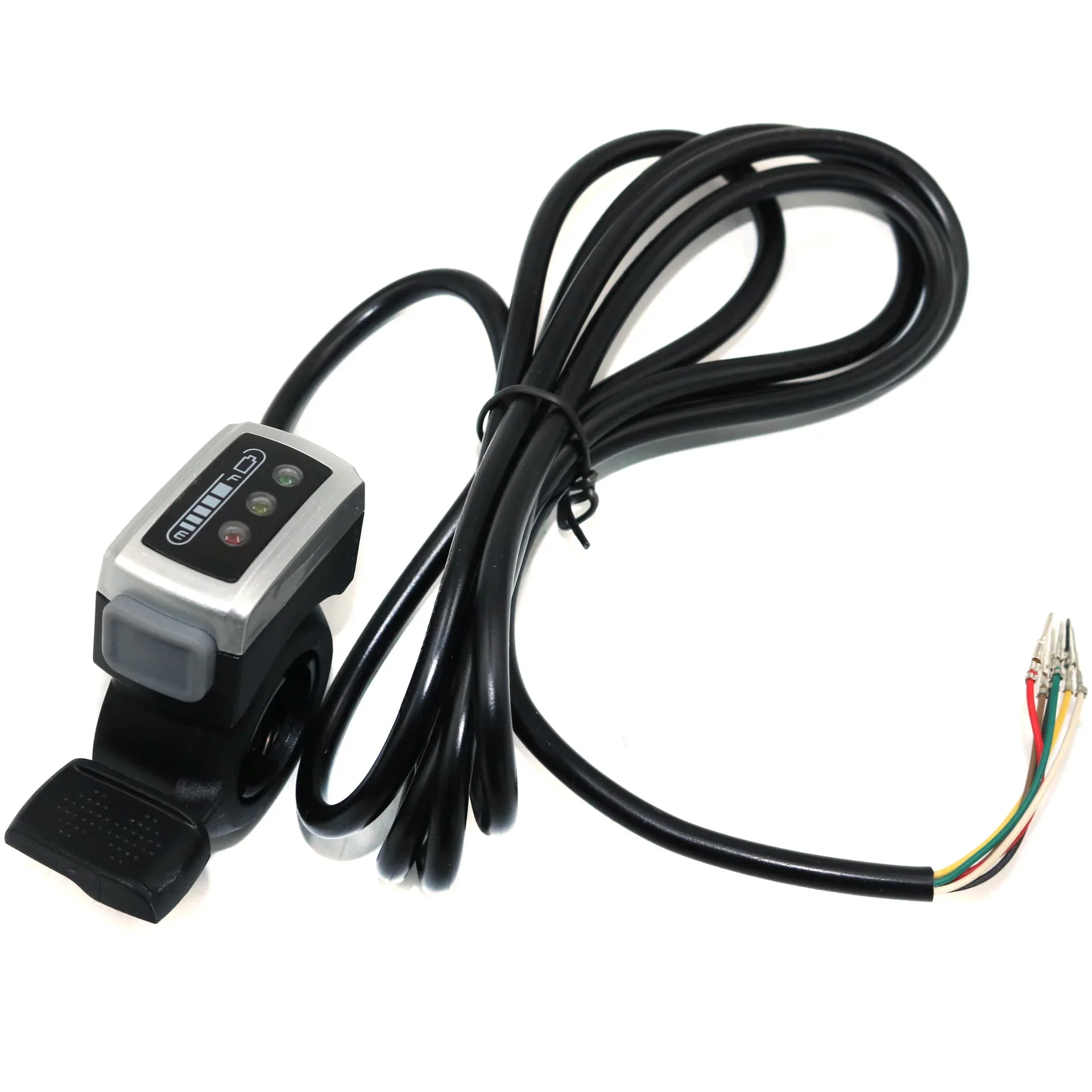AliExpress 24V/36V/48V With Power Indicator Button Anti-sweat Anti-slip Accelerator for Electric Bicycle Thumb Throttle