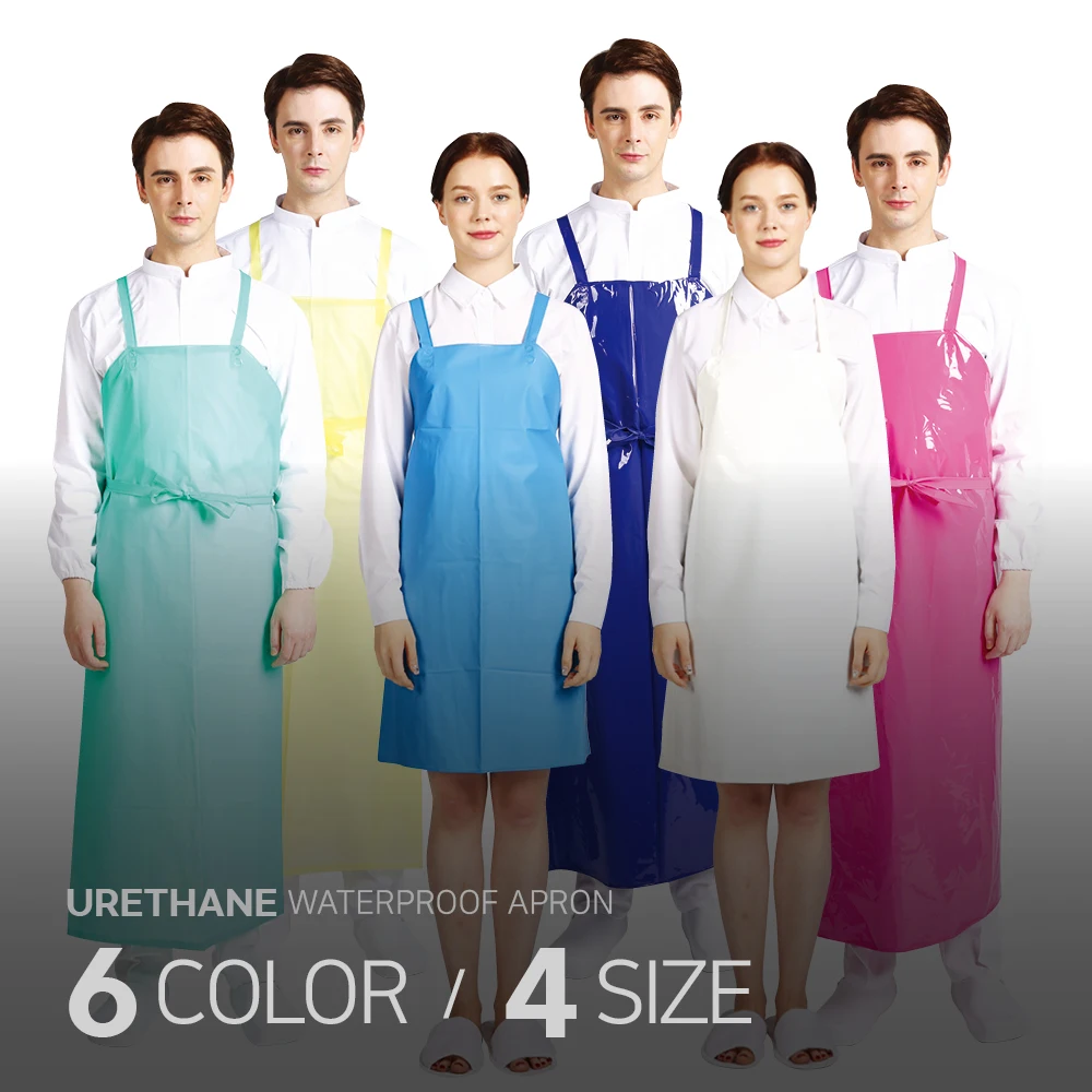 [Special Offer] Urethane Waterproof Apron Necklace H-Shaped Ring-Shaped Size Selected Kitchen Dining Shop Apron