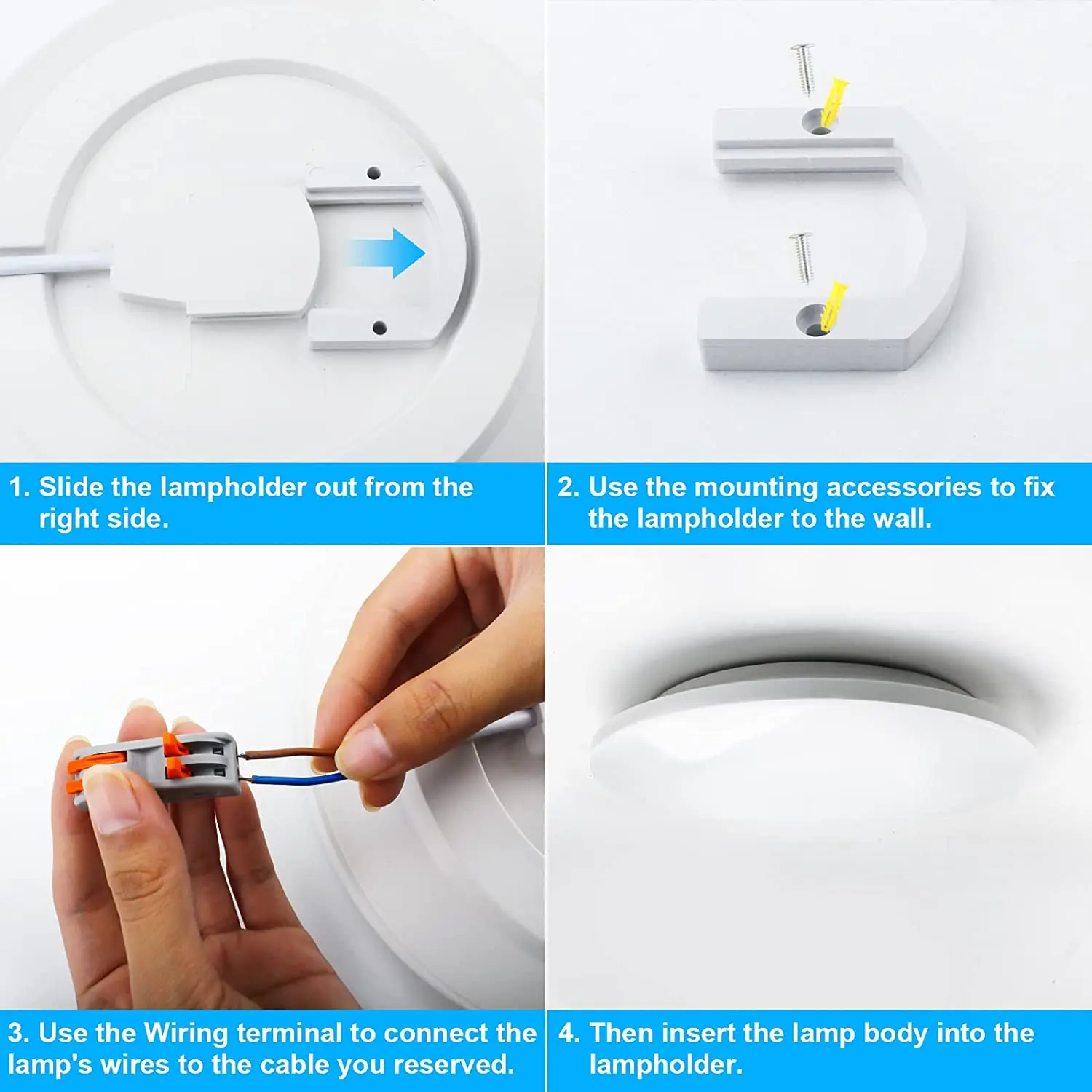 Imagem -05 - Luz de Teto Led Luz Redonda do Quarto Branco 6500 Kip55 Impermeável Lâmpada do Banheiro Iluminação Moderna do Teto Indmird30w